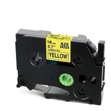 Fita Compativel P/uso Rotulador Brother Tze-641 18mm Amarelo Cor Amarela Foto mini 2