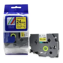 Fita Compativel Tze Tz-651 Rotulador Brother Amarela 24mm Foto mini 1