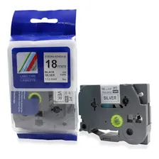 Fita Compativel Tze Tz-s941 Rotulador Brother Prata 18mm Foto mini 1