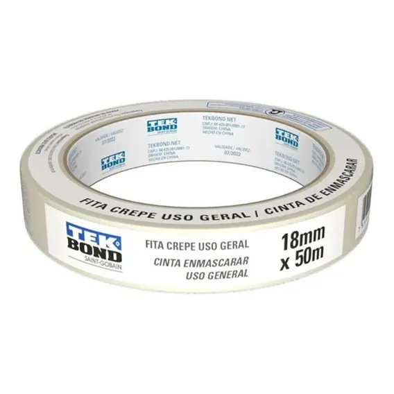 Fita Crepe 18x50m. Tekbond Foto 1