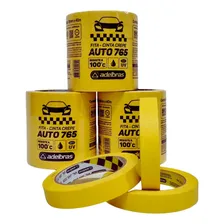 Fita Crepe Automotiva Amarela 18mmx40m Caixa C/ 18 Rolos Foto mini 1