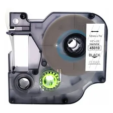 Fita D1 45010 Compativel P/ Rotulador Dymo 12mm Transparente Cor Letras Pretas / Fita transparente Foto mini 1