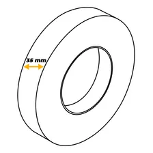 Fita De Borda Pvc Branco Fosco 35 Mm X 300 Metros - Proadec Foto mini 3