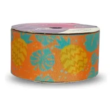 Fita De Gorgurão Estampada 38mm Cinderela - Abacaxi Foto mini  2