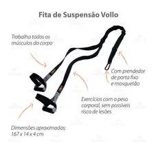 Fita De Suspensão Trx Porta Treino Suspenso ExercÃcio Vollo Foto mini 3