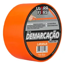 Fita Demarcação De Solo Pvc 48 Mm X 30 Metros - Laranja Foto mini  3