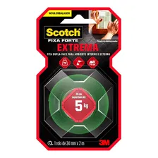 Fita dupla face 24mm x 2m Scotch 3m 5kg Extrema fixa forte Foto mini  2