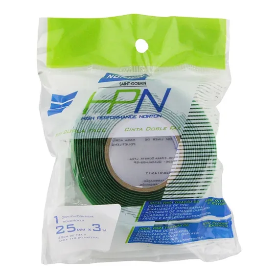 Fita Dupla Face 9,5mmx20m Vhb Transparente Hpn Norton Foto 1