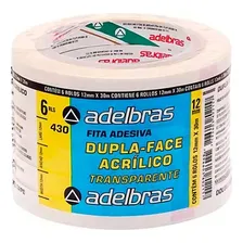 Fita Dupla Face Adelbras 12x30 Pt C/ 6 Foto  mini 1