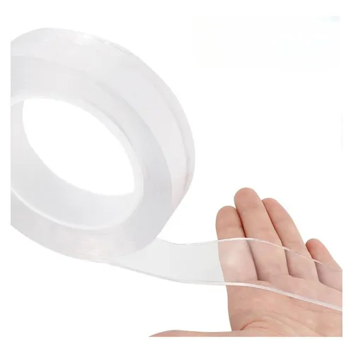 Fita Dupla Face Adesiva Auto Colante Transparente Lavável Foto 1