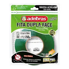 Fita Dupla Face Massa Acrilica Fixa Pro 12mm X 20m Adelbras Foto mini 1