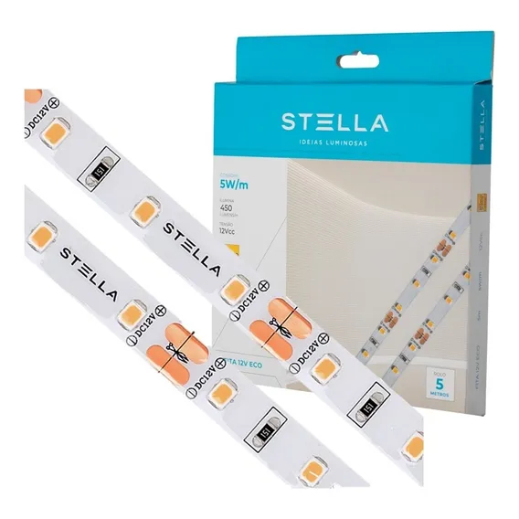 Fita Eco Led 5w/m Stella Rolo 5m 350 Lumens/m Sth7804/27 Luz Neutro 4000k Foto 1