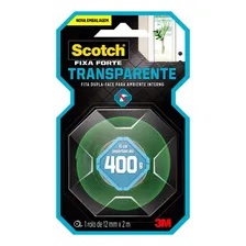 Fita Fixa Forte Transparente Dupla Face Scotch 12mmx2m - 3m Foto  mini 1