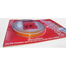 Fita Friso Refletivo Rodas De Moto Com Aplicador Cor Laranja Foto mini 1