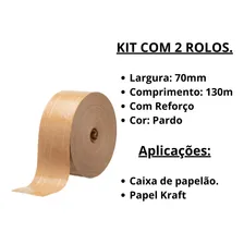 Fita Gomada 70mm Com Reforço - 2 Rolos Foto mini  2