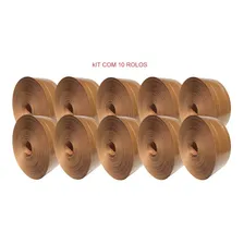 Fita Gomada Com Reforço Impresso Antiviolação - Kit 10 Rolos Foto mini 2
