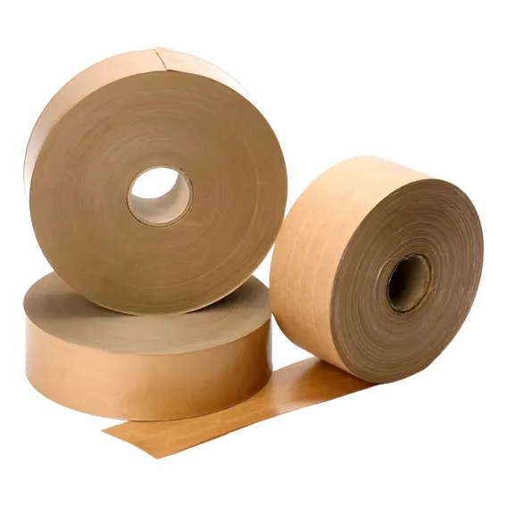 Fita Gomada Sem Reforço Papel Kraft 70mm Rolo 1kg Foto 1