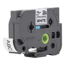 Fita Industrial Brother Tze-s241 18mm Preto/branco Cor Preto-Branco Foto mini 2