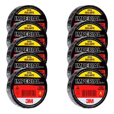 Fita isolante 3m Imperial 10m x 18mm preta Kit c/ 10 rolos Foto mini 1