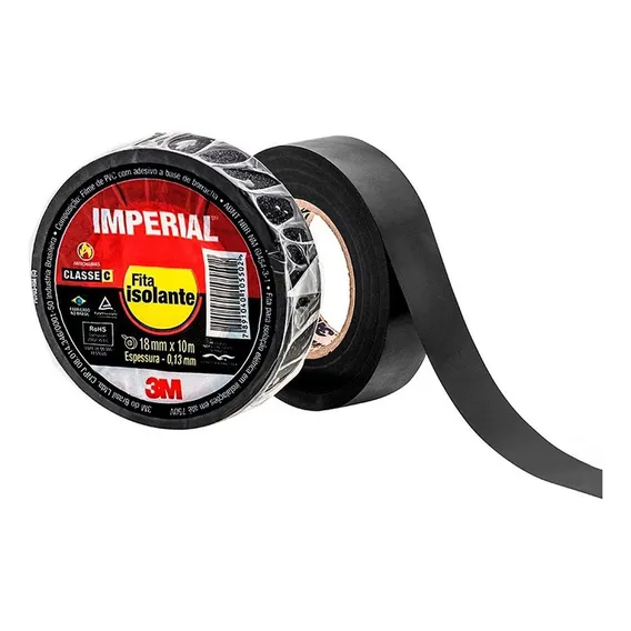 Fita Isolante 3m Imperial 5m X 18 Hb004237556 - Kit C/10 Foto 1
