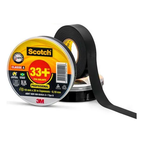 Fita Isolante 3m Scotch 33+ 20m X 19 Hb004482475 Foto 1