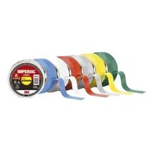 Fita Isolante Imperial Cores 18mmx10m Azul C/10pçs Foto mini 1