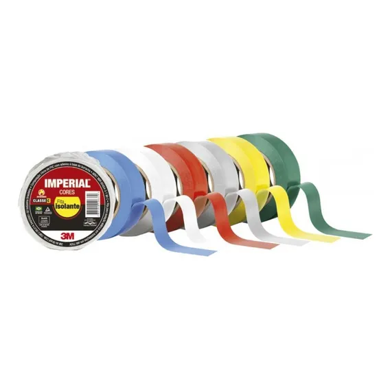 Fita Isolante Imperial Cores 18mmx10m Azul C/10pçs Foto 1