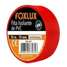 Fita Isolante Vermelha 19mm Anti-chamas- Rolo Com 10 Metros Foto mini 1