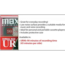 Fita K7 Audio Cassete Nova Lacrada Virgem Maxell Ur-90 Foto mini 2
