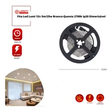 Fita Led 12v 25w 2700k 5m Ip20 + Plug Luminatti Foto mini 3