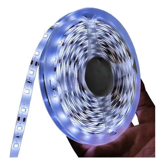Fita Led 3528 Branco Frio Rolo 5m 300 Led Adesivada 35286k Foto 1