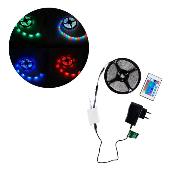 Fita Led 5050 Azul Rolo 5m 300 Leds Dupla Face 3m Foto 1