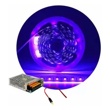 Fita Led 5050 Ip20 Uv Luz Negra Serigrafia + Fonte 10a + P4 Luz Ultravioleta Tensão De Operação Foto  mini 1
