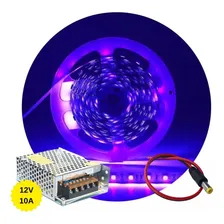 Fita Led 5050 Ip20 Uv Luz Negra Serigrafia + Fonte 10a + P4 Luz Ultravioleta Tensão De Operação Foto mini 4