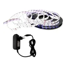 Fita Led 5050 Rolo 5m 300 Leds Ip65 Branco Frio + Fonte 12v Foto mini 1