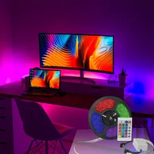 Fita Led 5050 Rolo 5m Rgb 300 Leds Ip65 + Controle Foto mini 4