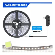 Fita Led Branco Frio 10m+ Fonte C/ Fita Dupla Face Decoração Foto  mini 1