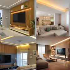 Fita Led Chata 6 Metros 5050 3000k Branco Quente + Conector Luz Branco-quente 127v Foto mini 3