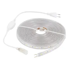 Fita Led Chata 9 Metros 3000k Branco Quente + Conector Luz Branco-quente 127v Foto mini 1