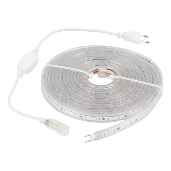 Fita Led Chata 9 Metros 3000k Branco Quente + Conector Luz Branco-quente 127v Foto 1