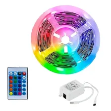 Fita Led Com 5 Metros 5050 Rgb + Fonte 3a 12v + Controlador Foto mini  2