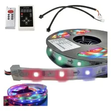 Fita Led Digital 6803 Rgb Com Controle 133 Efeitos Ip67 Foto  mini 1