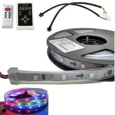 Fita Led Digital 6803 Rgb Com Controle 133 Efeitos Ip67 Foto mini  2