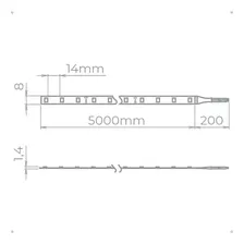 Fita Led Profissional 5w/m 2700k Ip20 12v 400lm-5m Stella Foto mini 3