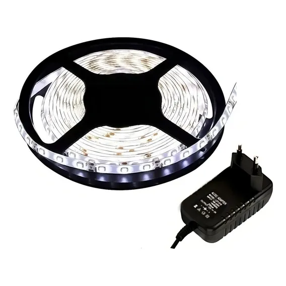 Fita Led Rgb 3528 Branca Com Fonte Foto 1