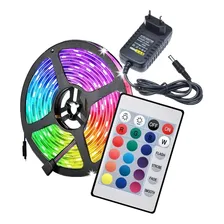 Fita Led Rgb 5050 Rolo 5m 300 Leds Ip65 + Controle + Fonte Foto mini 1