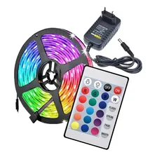 Fita Led Rgb 5050 Rolo 5m 300 Leds Ip65 + Controle + Fonte Foto mini 1