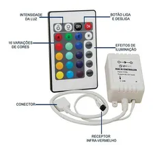Fita Led Rgb 5050 Rolo 5m Prova Dágua + Controle + Fonte Foto mini  2