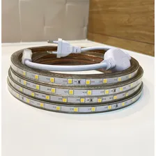 Fita Mangueira Led 5050 Branco Quente 220v 5m + Adaptador Foto mini 1