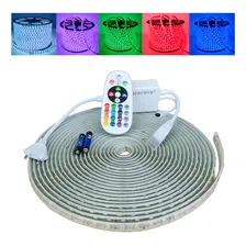 Fita Mangueira Led Rgb 12m 5050 Ip65 Fonte 110v e Controle Foto mini 1